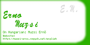 erno muzsi business card