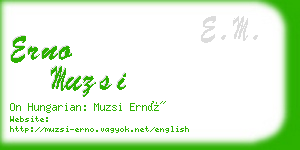 erno muzsi business card